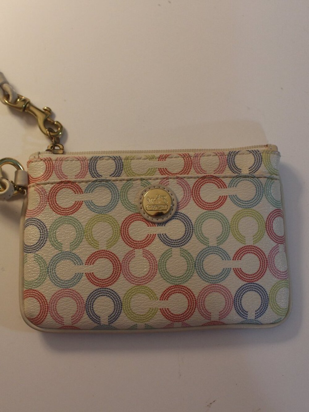 Coach Multicolor Signature C Wristlet